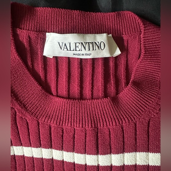VALENTINO GARAVANI Ribbed-Knit V Logo Sweater XS - Picture 4 of 11